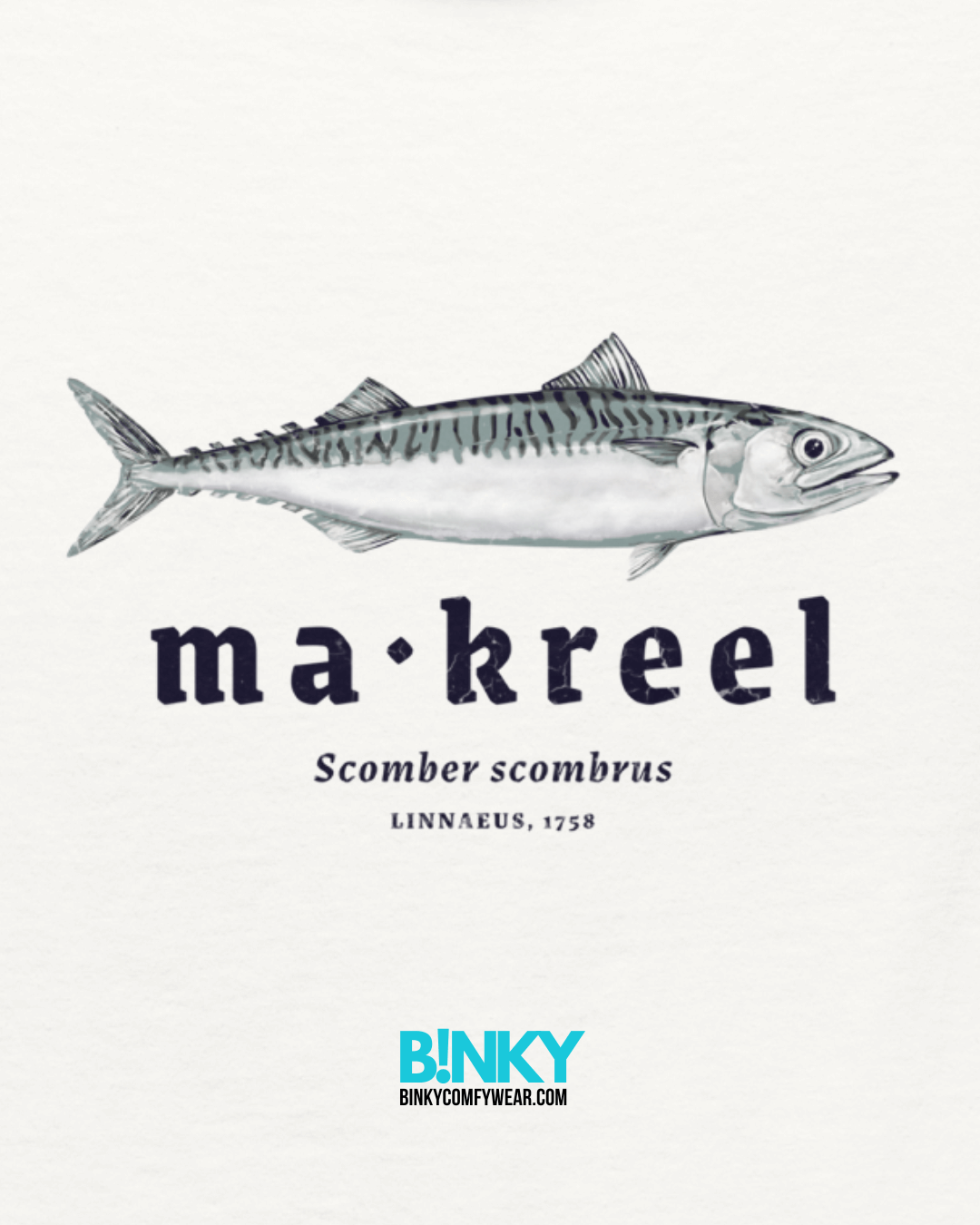 Mackerel T-Shirt – 100% cotton, regular fit, maritime-inspired design