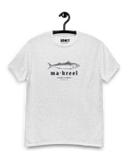 MACKEREL T-SHIRT featuring a graphic of a mackerel fish, representing Dutch heritage and Volendam traditions.