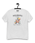 NEGRONI COCKTAIL T-SHIRT featuring a stylish drink illustration on premium soft cotton fabric.