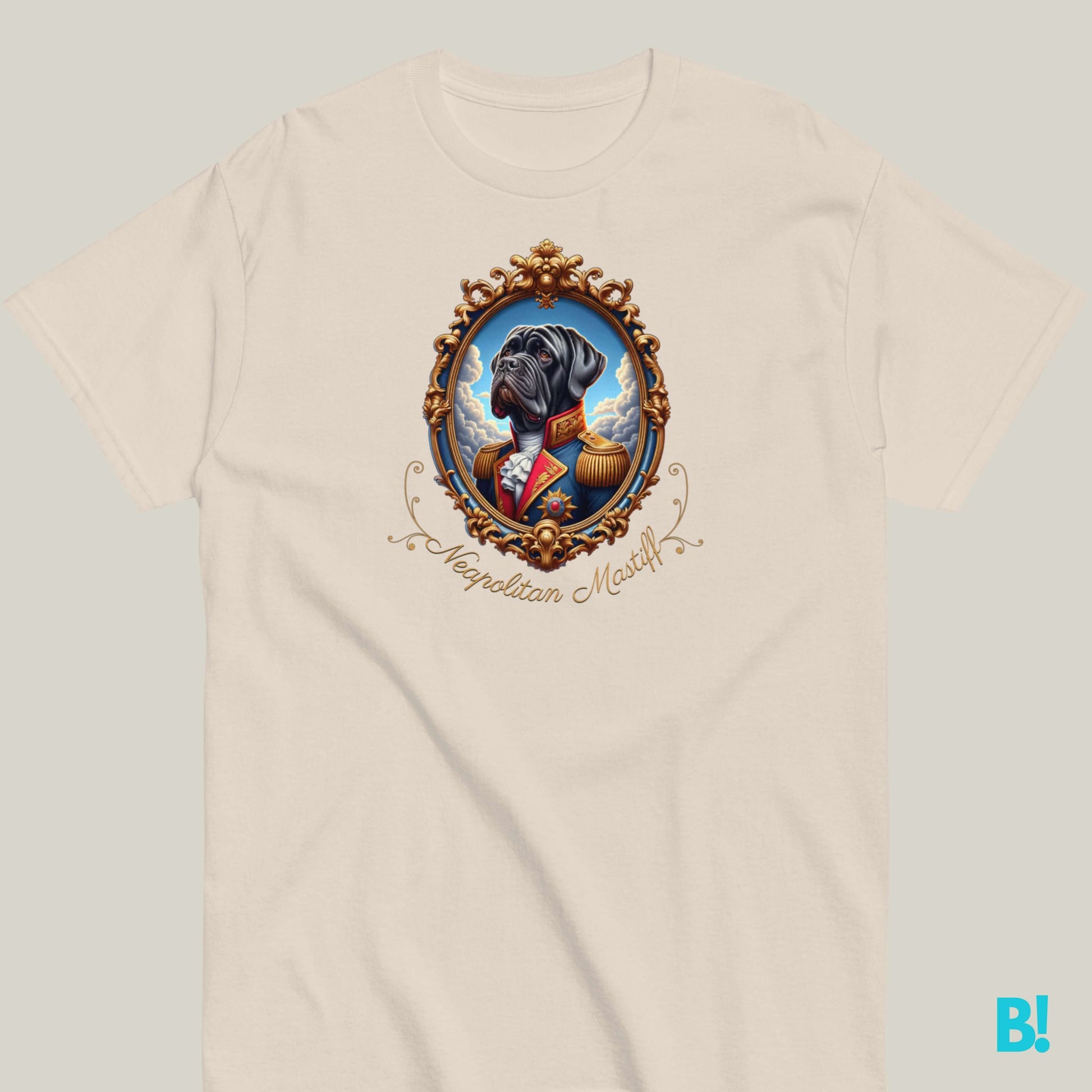 Neapolitan Mastiff Napoleon T-shirt – 100% Cotton Celebrate your Neapolitan Mastiff with this iconic Napoleon dog portrait T-shirt. 100% cotton, 7 colors. Perfect for dog lovers! €29.50 B!NKY Comfywear