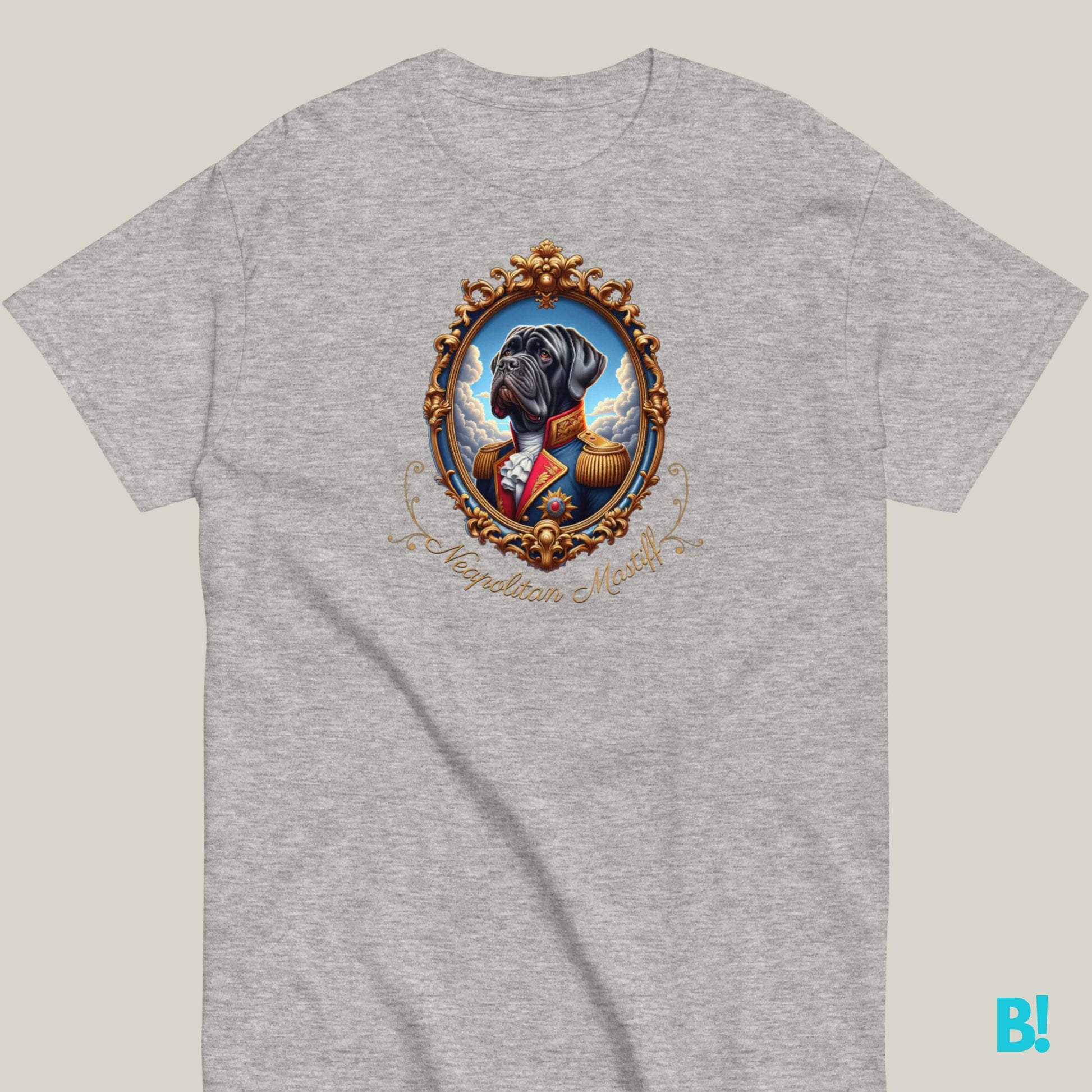 Neapolitan Mastiff Napoleon T-shirt – 100% Cotton Celebrate your Neapolitan Mastiff with this iconic Napoleon dog portrait T-shirt. 100% cotton, 7 colors. Perfect for dog lovers! €29.50 B!NKY Comfywear