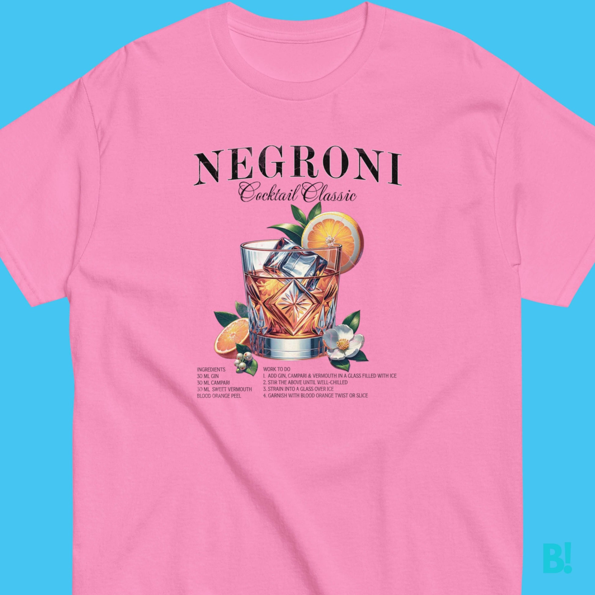 NEGRONI COCKTAIL T-Shirt | 100% Cotton | B!NKY Design Luxurious 100% cotton Negroni T-Shirt, unisex fit, available in 5 colors. Embrace elegance with our exclusive Negroni design by B!NKY Comfywear. €29.50 B!NKY Comfywear