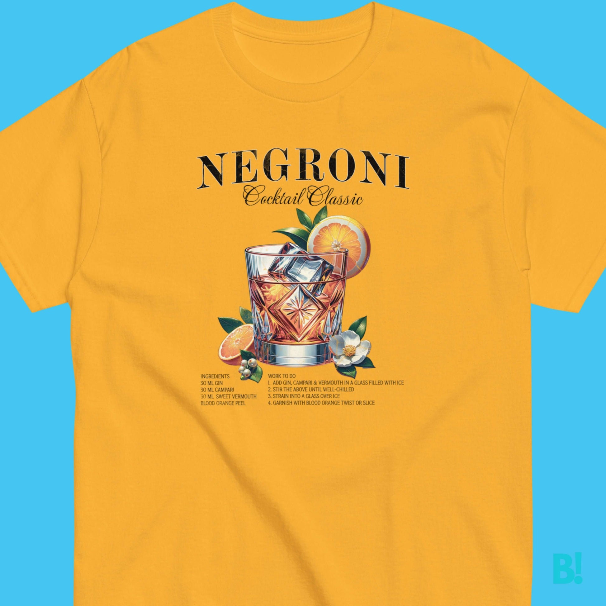 NEGRONI COCKTAIL T-Shirt | 100% Cotton | B!NKY Design Luxurious 100% cotton Negroni T-Shirt, unisex fit, available in 5 colors. Embrace elegance with our exclusive Negroni design by B!NKY Comfywear. €29.50 B!NKY Comfywear