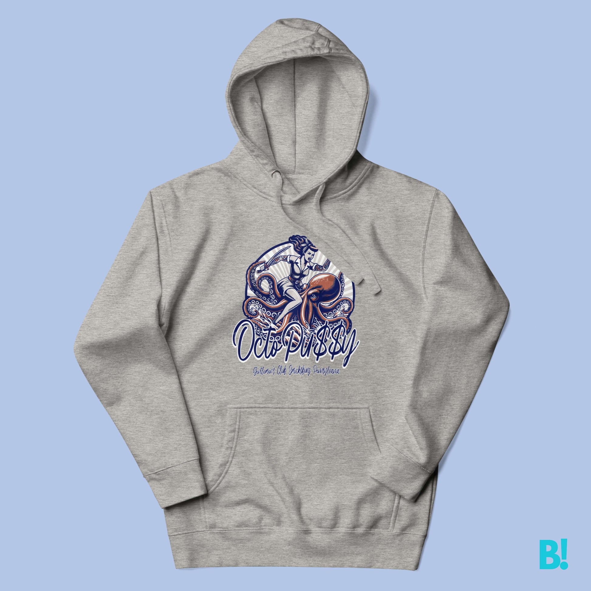 Stand out with the OctoPussy Gentlemen's Club Smicksburg Pennsylvania Hoodie! This playful and bold design adds a unique touch to your wardrobe. Available in trendy colors.