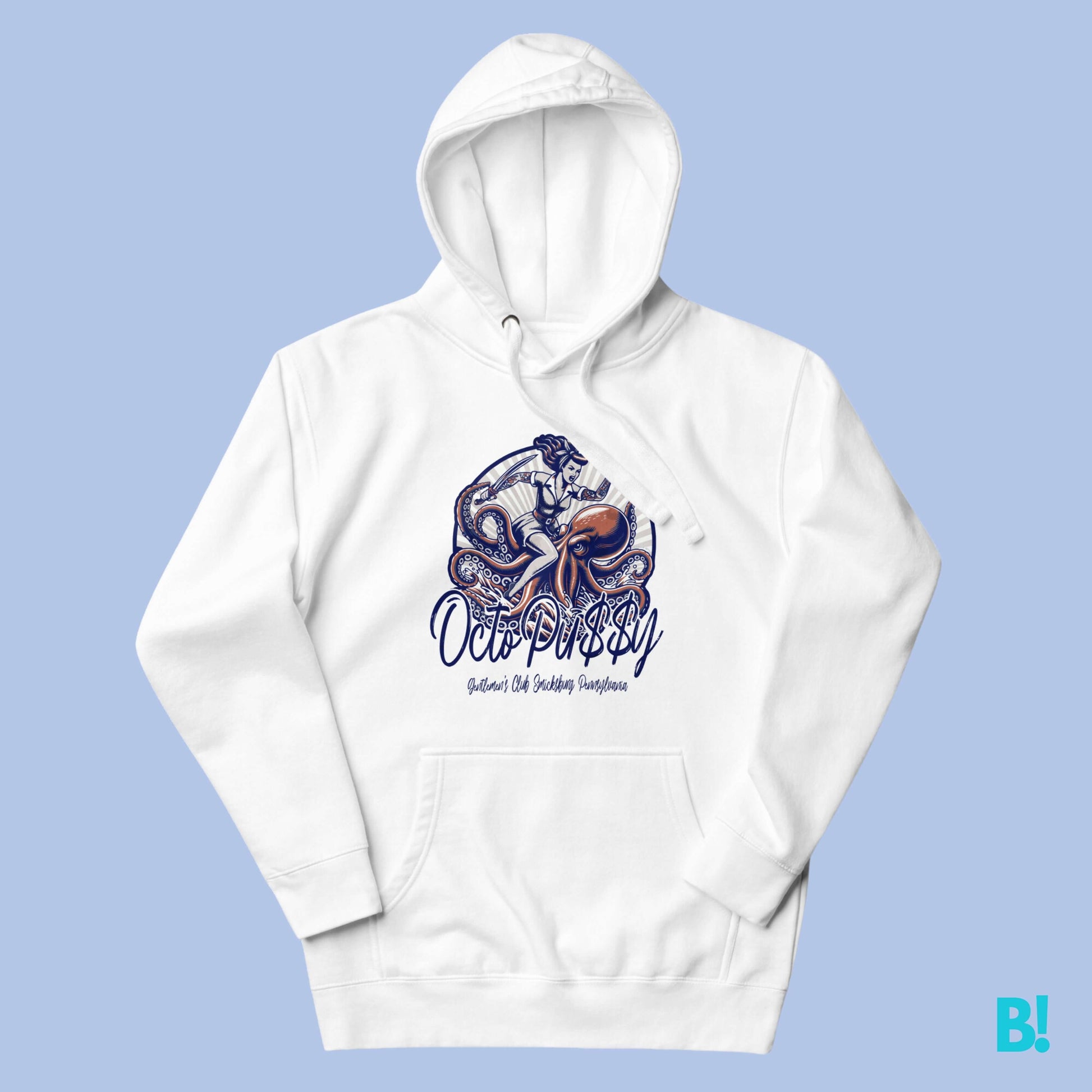 Stand out with the OctoPussy Gentlemen's Club Smicksburg Pennsylvania Hoodie! This playful and bold design adds a unique touch to your wardrobe. Available in trendy colors.