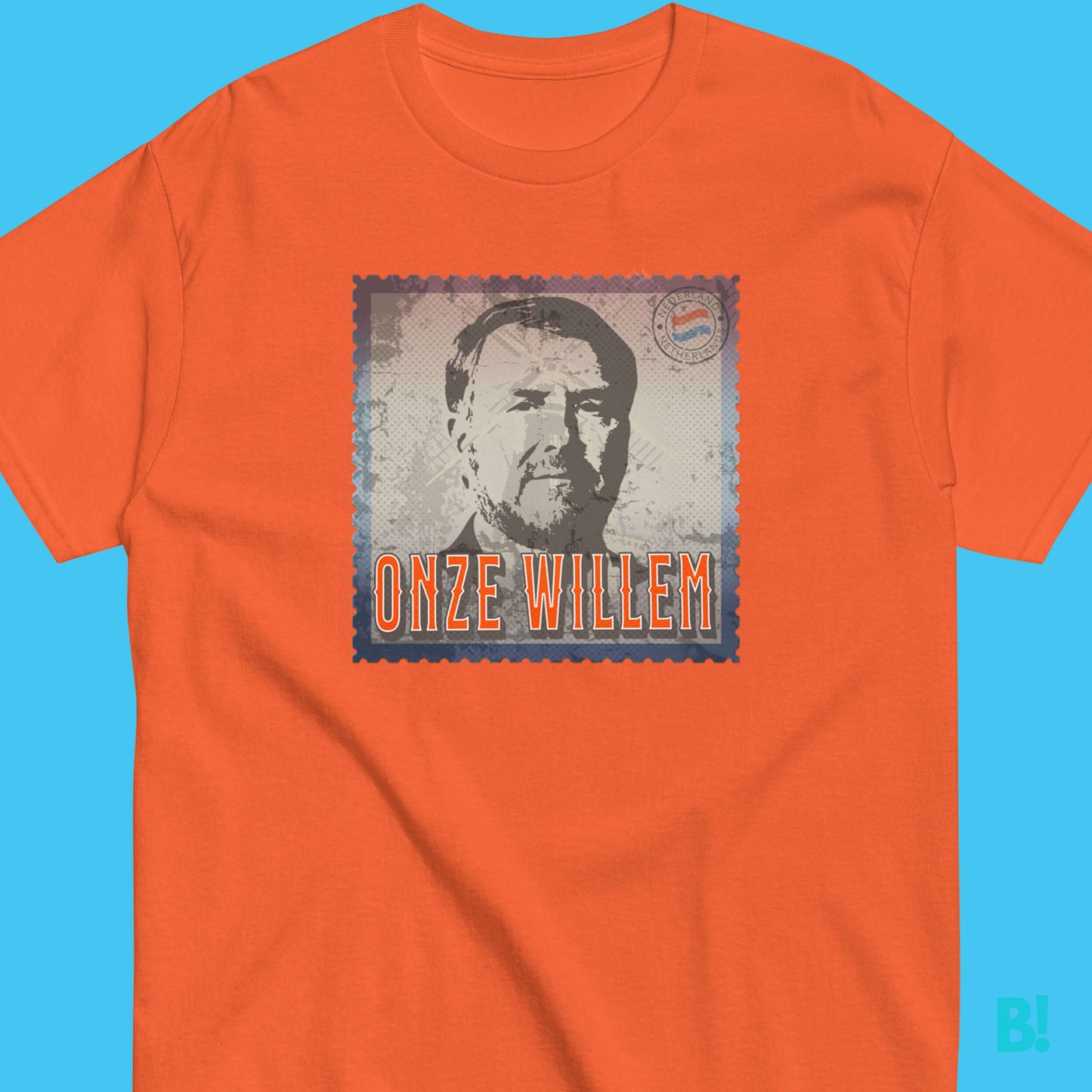 Onze Willem Koningsdag 2024 T-Shirt Nederland Tshirt Gear up for Koningsdag like royalty with 'Onze Willem' tee! Celebrate in style with King Willem Alexander's majestic portrait against a picturesque Dutch backdrop. Get ready to party with windmills and