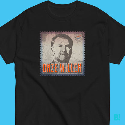 Onze Willem Koningsdag 2024 T-Shirt Nederland Tshirt Gear up for Koningsdag like royalty with 'Onze Willem' tee! Celebrate in style with King Willem Alexander's majestic portrait against a picturesque Dutch backdrop. Get ready to party with windmills and