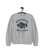 PESCADERIA SWEATER featuring fish design, Alhaurín el Grande, Málaga, Spain, Binky Comfywear collection.