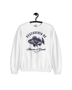 PESCADERIA SWEATER featuring a fish graphic, inspired by Alhaurín el Grande, Málaga, from Binky Comfywear.