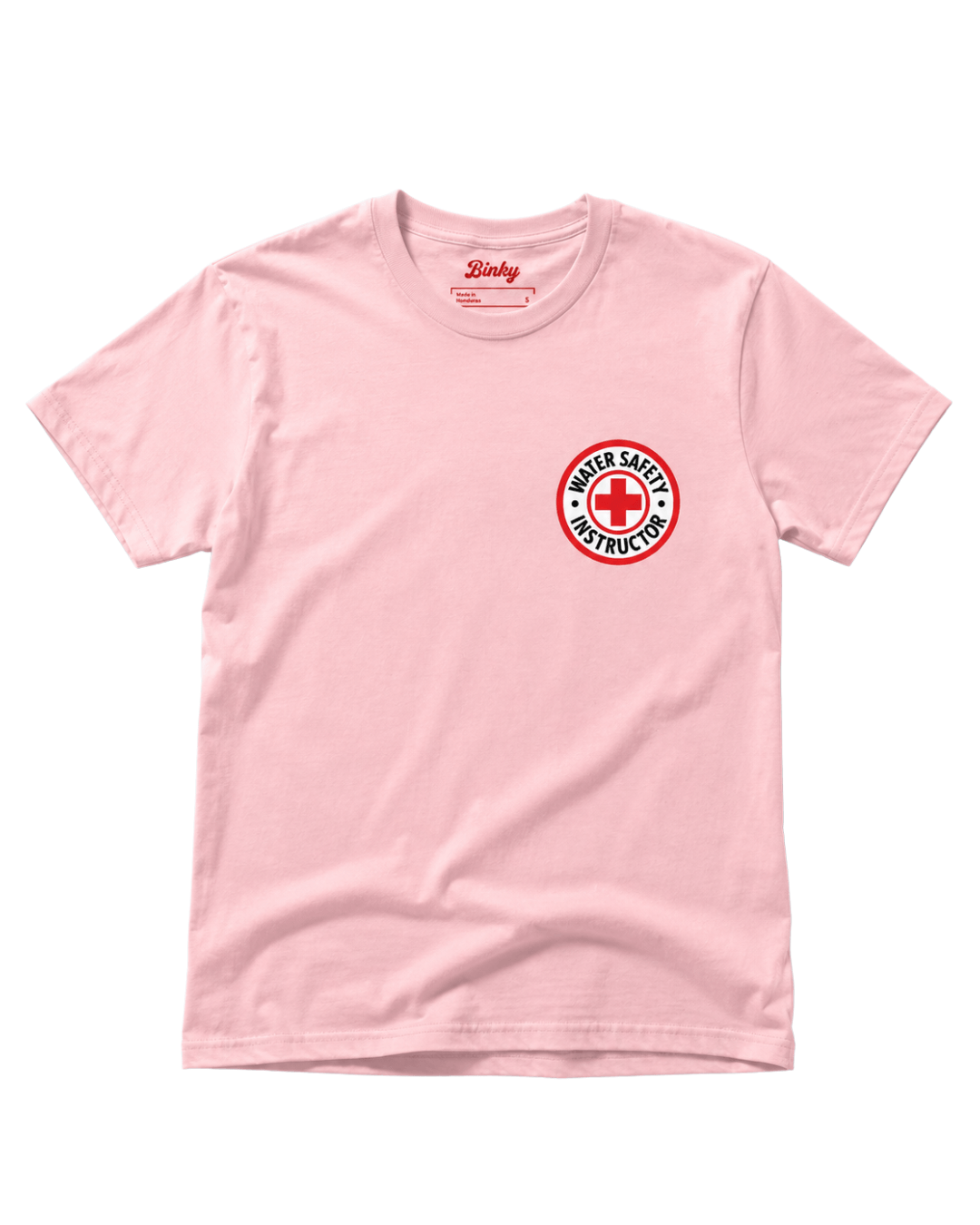 Public Pool T-Shirt | Vintage Instructor Bootleg in soft pink with water safety instructor logo.