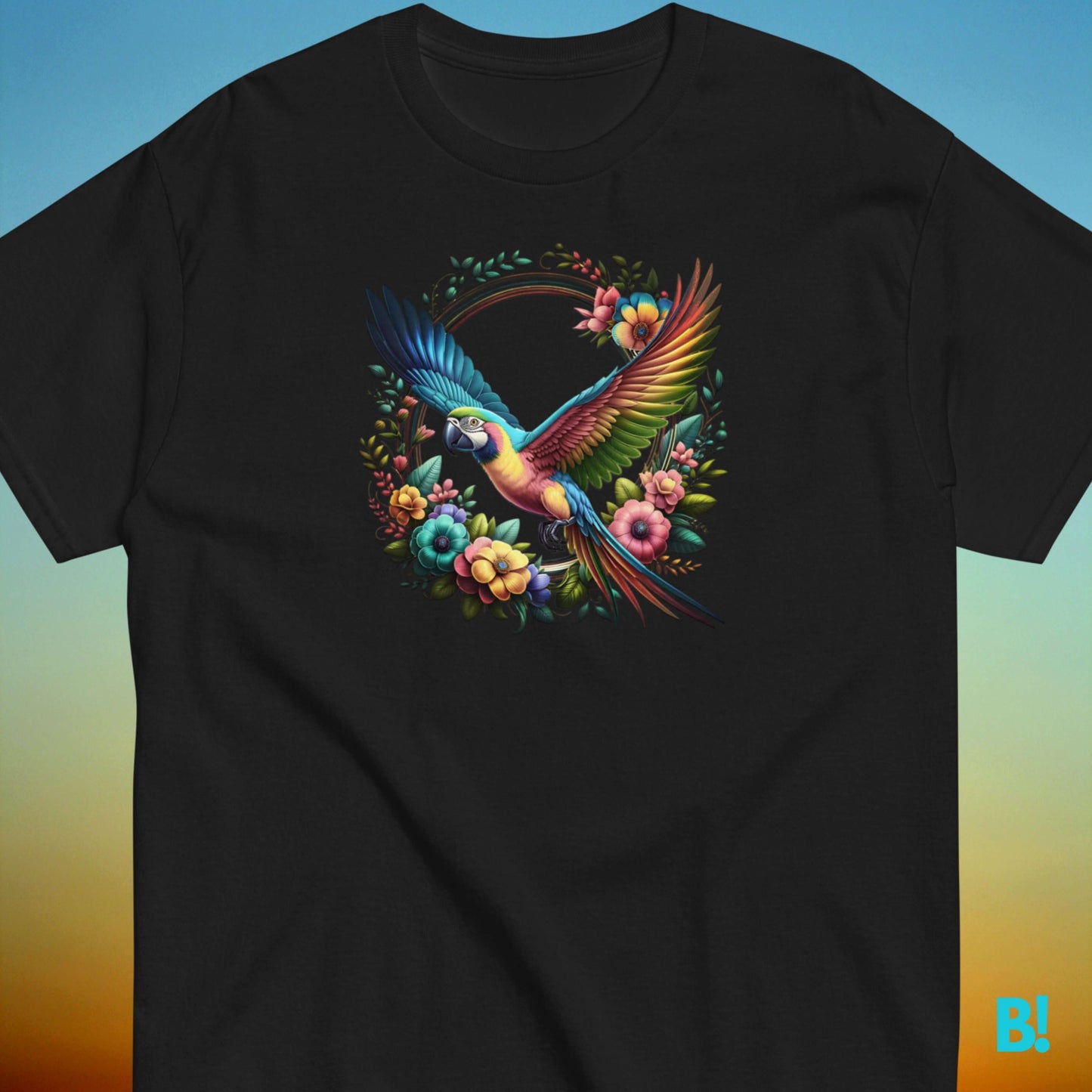 PARROTDISE Tropical Tee: Embrace Summer Style Dive into summer with PARROTDISE's vibrant tropical t-shirt. Available in S-XXXL, enjoy paradise in comfort & color. Ideal beachwear for all. €29.50 B!NKY Comfywear