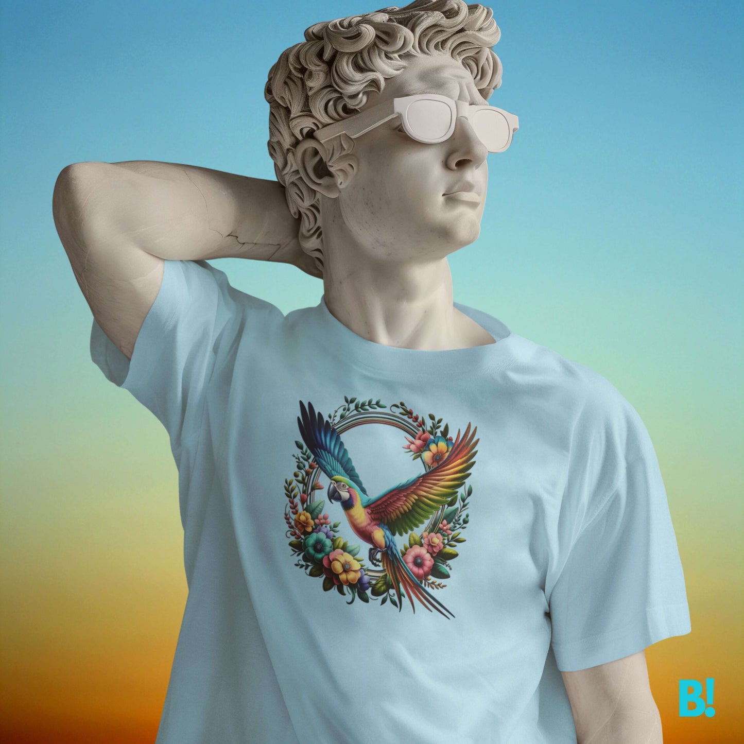 PARROTDISE Tropical Tee: Embrace Summer Style Dive into summer with PARROTDISE's vibrant tropical t-shirt. Available in S-XXXL, enjoy paradise in comfort & color. Ideal beachwear for all. €29.50 B!NKY Comfywear
