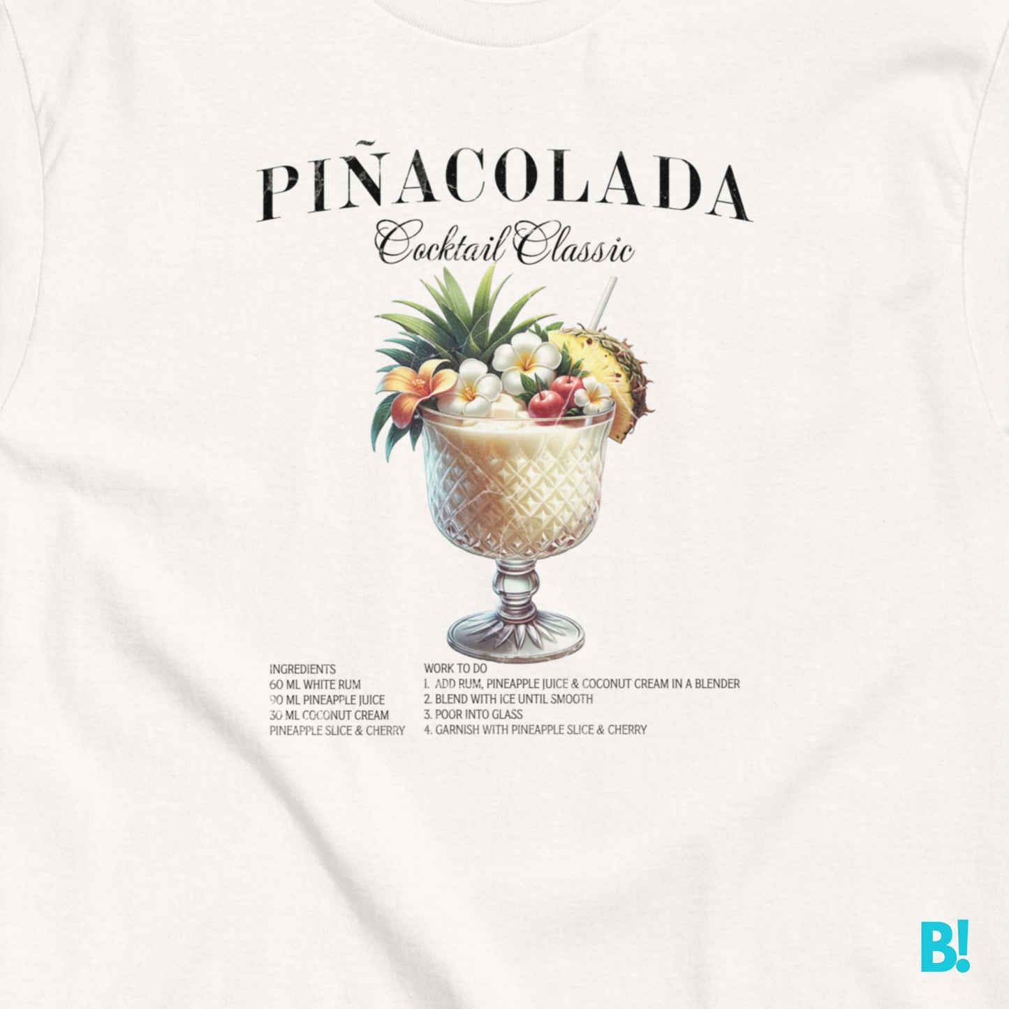 PINA COLADA COCKTAIL T-SHIRT