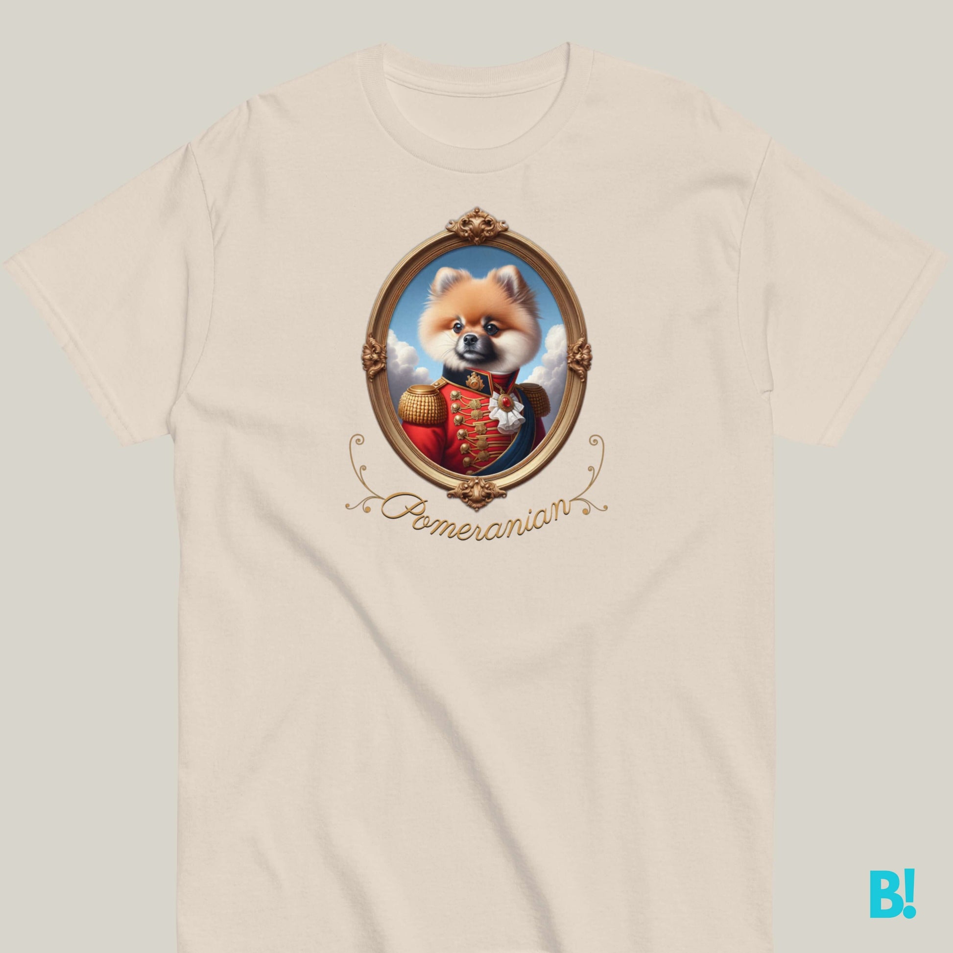 Pomeranian Napoleon Dog Portrait T-shirt – 100% Cotton Pomeranian fans, this Napoleon dog portrait T-shirt is for you! Soft cotton, available in 7 colors. Perfect for playful dog lovers! €29.50 B!NKY Comfywear