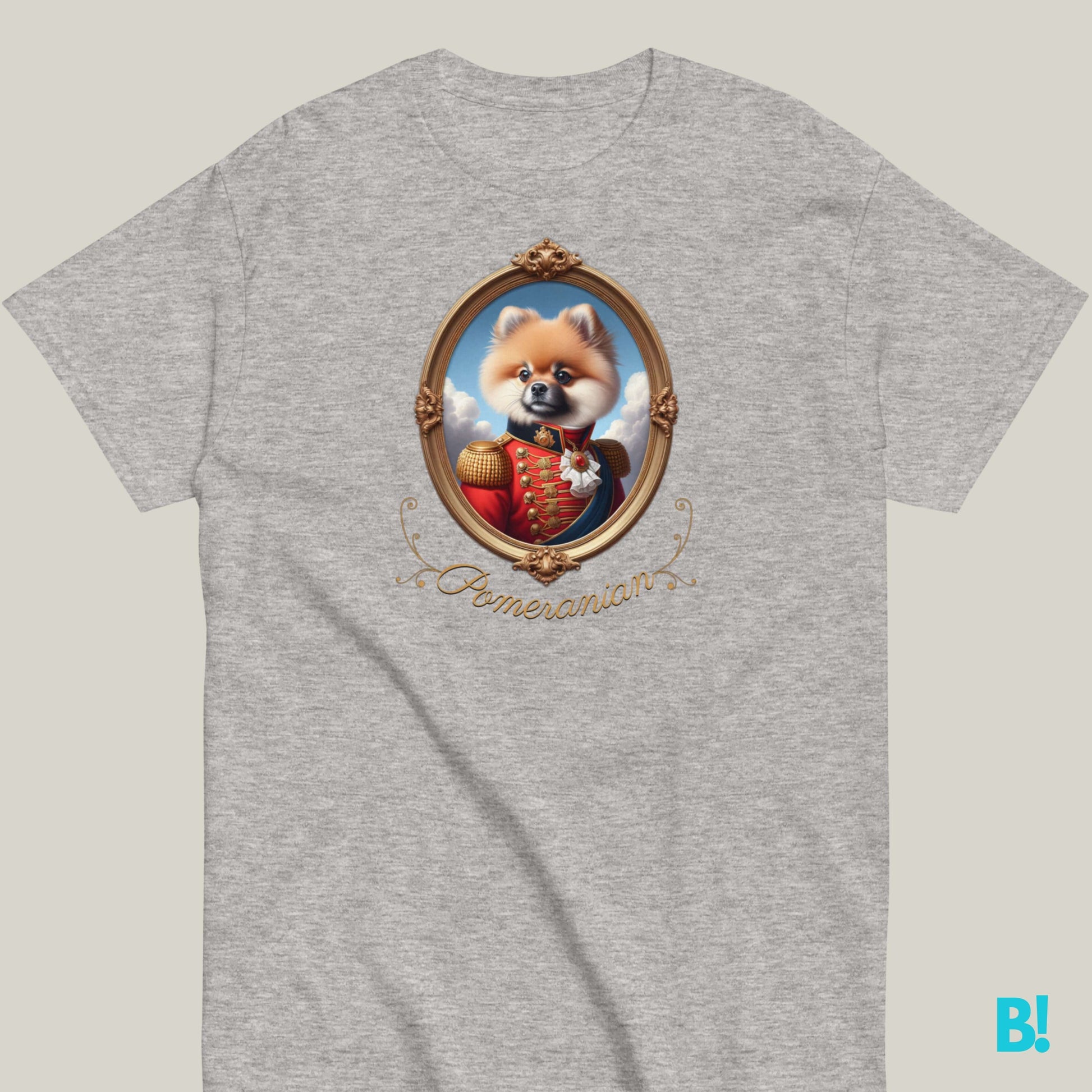 Pomeranian Napoleon Dog Portrait T-shirt – 100% Cotton Pomeranian fans, this Napoleon dog portrait T-shirt is for you! Soft cotton, available in 7 colors. Perfect for playful dog lovers! €29.50 B!NKY Comfywear