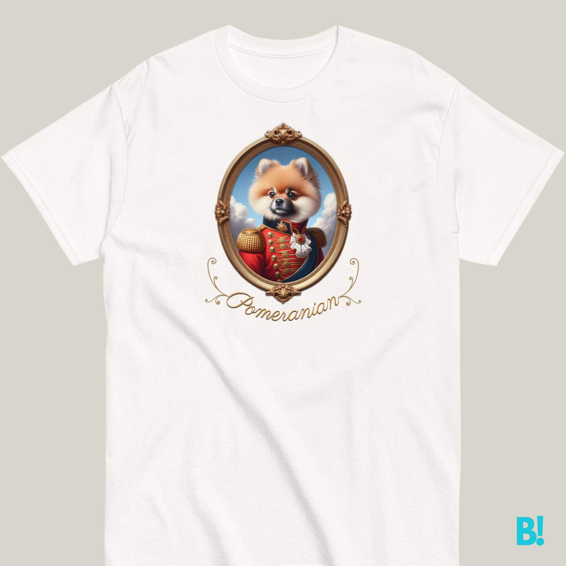 Pomeranian Napoleon Dog Portrait T-shirt – 100% Cotton Pomeranian fans, this Napoleon dog portrait T-shirt is for you! Soft cotton, available in 7 colors. Perfect for playful dog lovers! €29.50 B!NKY Comfywear