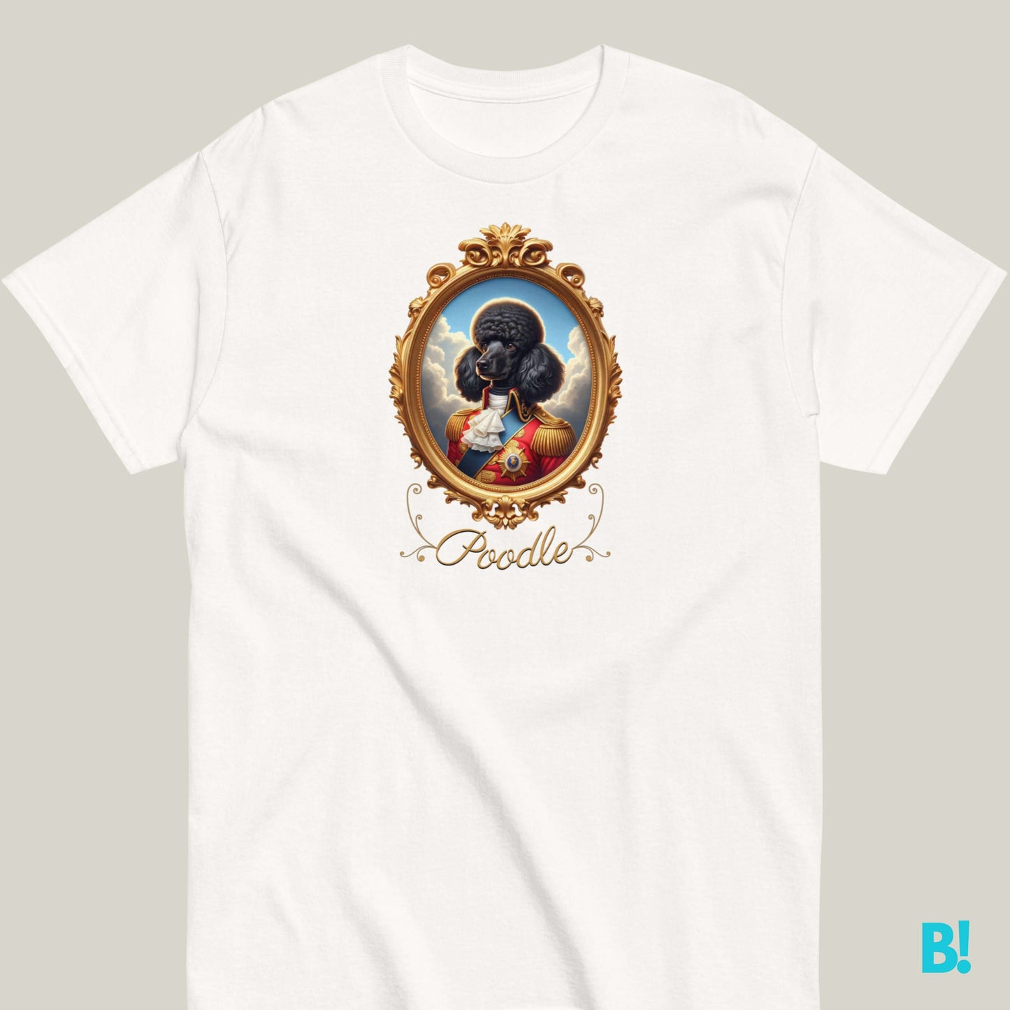 Poodle Napoleon Portrait T-shirt – 100% Cotton Celebrate your Poodle with this stylish Napoleon dog portrait T-shirt. 100% cotton, available in 7 colors. Perfect for dog lovers! €29.50 B!NKY Comfywear