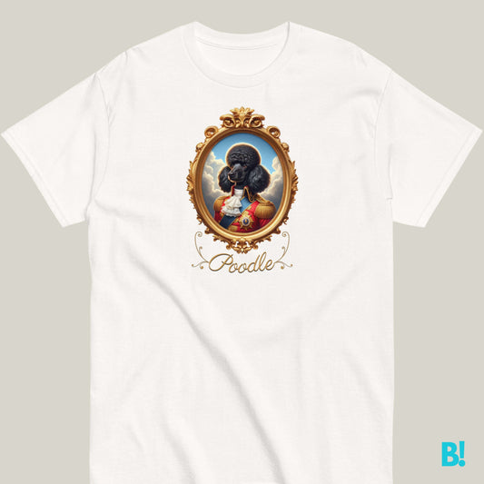 Poodle Napoleon Portrait T-shirt – 100% Cotton Celebrate your Poodle with this stylish Napoleon dog portrait T-shirt. 100% cotton, available in 7 colors. Perfect for dog lovers! €29.50 B!NKY Comfywear