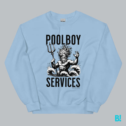 Comfort in Style: POOLBOY SERVICES Sweater Embrace luxury with the Classic "Pool Boy Services" Sweater by DEPUIS 1970. A soft, perfect fit in a timeless design. Size & Measure Guides in the gallery. €39.0 B!NKY Comfywear