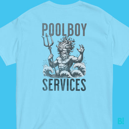 Dive In Style: Pool Boy Service T-Shirts! Splash into cool with our 100% cotton Pool Boy T-Shirts! Available in 5 vibrant colors & all sizes. Perfect poolside attire by B!NKY. €34.50 B!NKY Comfywear