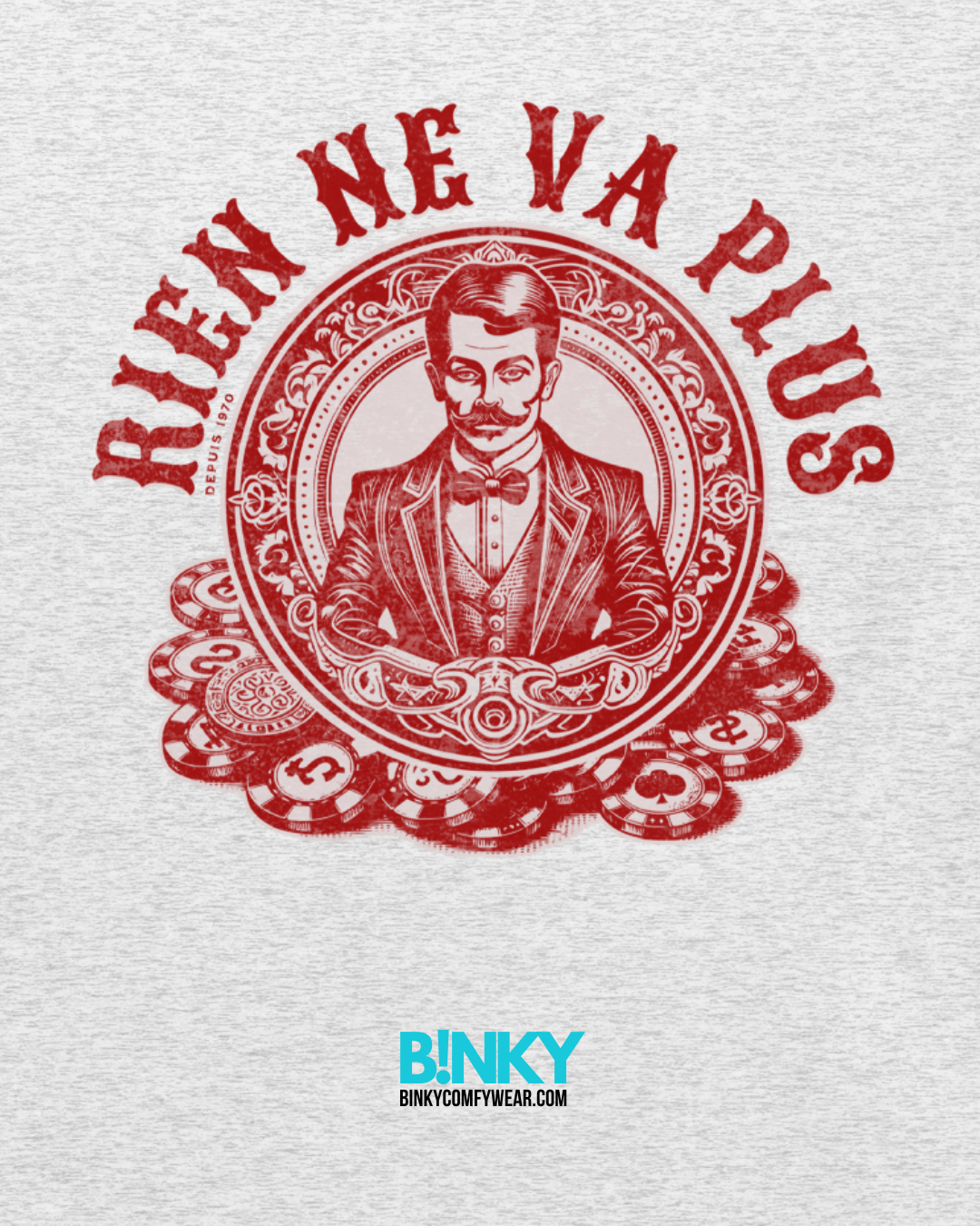 RIEN NE VA PLUS T-Shirt – 100% cotton, regular fit, casino-inspired design