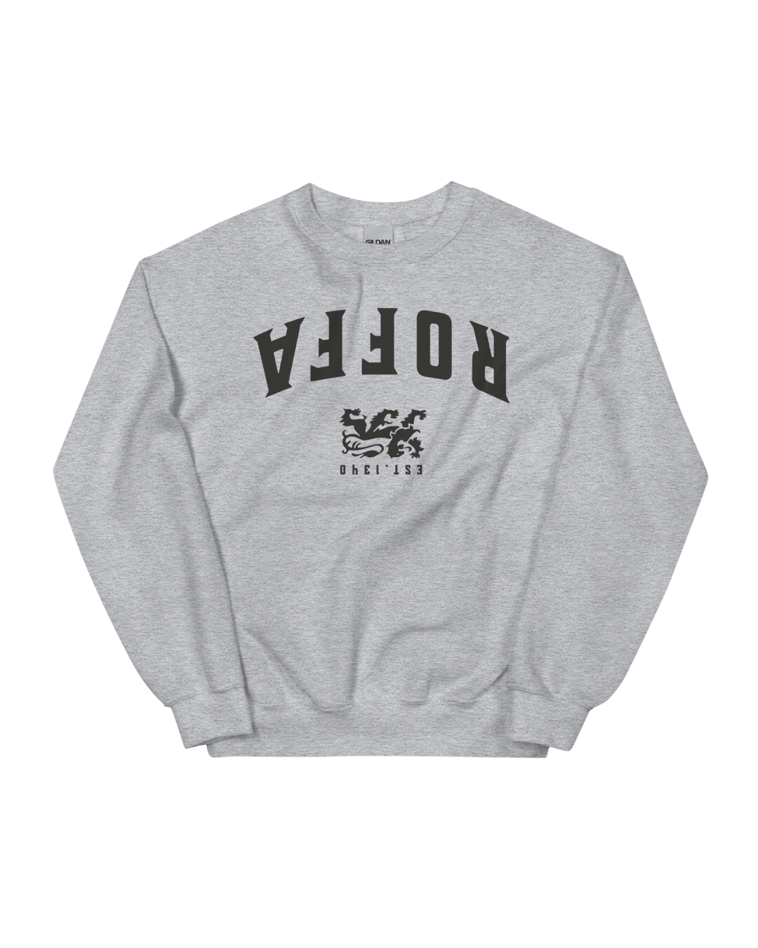 Gray Rotterdam Sweater | Roffa 1340 Edition from Binky Comfywear, showcasing city pride and modern style.