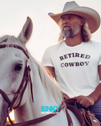 Retired Cowboy T-Shirt – 100% cotton, regular fit, western-inspired design