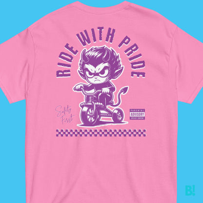 Ride with Pride - Unisex 100% Cotton T-Shirt Ride like a devil, look like an angel! 100% Cotton, Unisex, 6 Colors, Sizes S-XXXL. Print design by B!NKY Comfywear. Size guide available. €34.50 B!NKY Comfywear