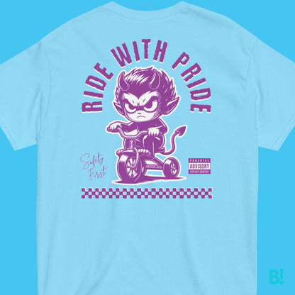 Ride with Pride - Unisex 100% Cotton T-Shirt Ride like a devil, look like an angel! 100% Cotton, Unisex, 6 Colors, Sizes S-XXXL. Print design by B!NKY Comfywear. Size guide available. €34.50 B!NKY Comfywear