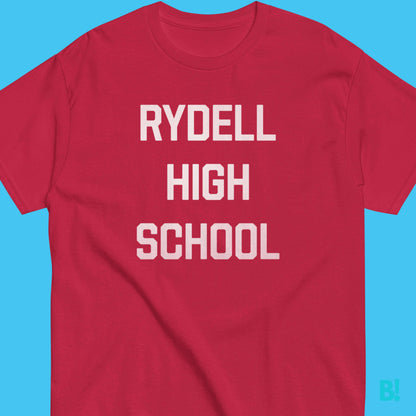 Rydell High T-Shirt - Relive "Grease" Nostalgia Get the classic Rydell High School T-Shirt in 5 colors & all sizes. 100% cotton, unisex, by B!NKY Comfywear. Perfect for Danny & Sandy fans! €29.50 B!NKY Comfywear