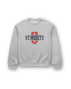 St. Moritz Heavy Sweater – oversized Swiss Alps crewneck front