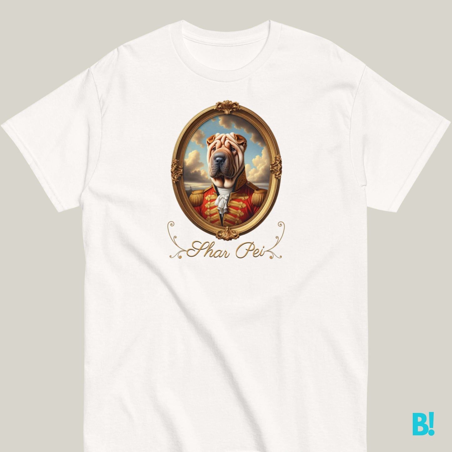 Shar Pei Napoleon Dog Portrait T-shirt – 100% Cotton Shar Pei fans, here’s your new favorite T-shirt! Napoleon dog portrait on 100% cotton, available in 7 colors. Order today! €29.50 B!NKY Comfywear