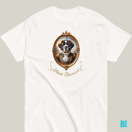 Saint Bernard Napoleon Dog T-shirt – 100% Cotton Celebrate your Saint Bernard with this Napoleon dog portrait T-shirt. Soft, cozy cotton in 7 colors. A must for dog lovers! €29.50 B!NKY Comfywear