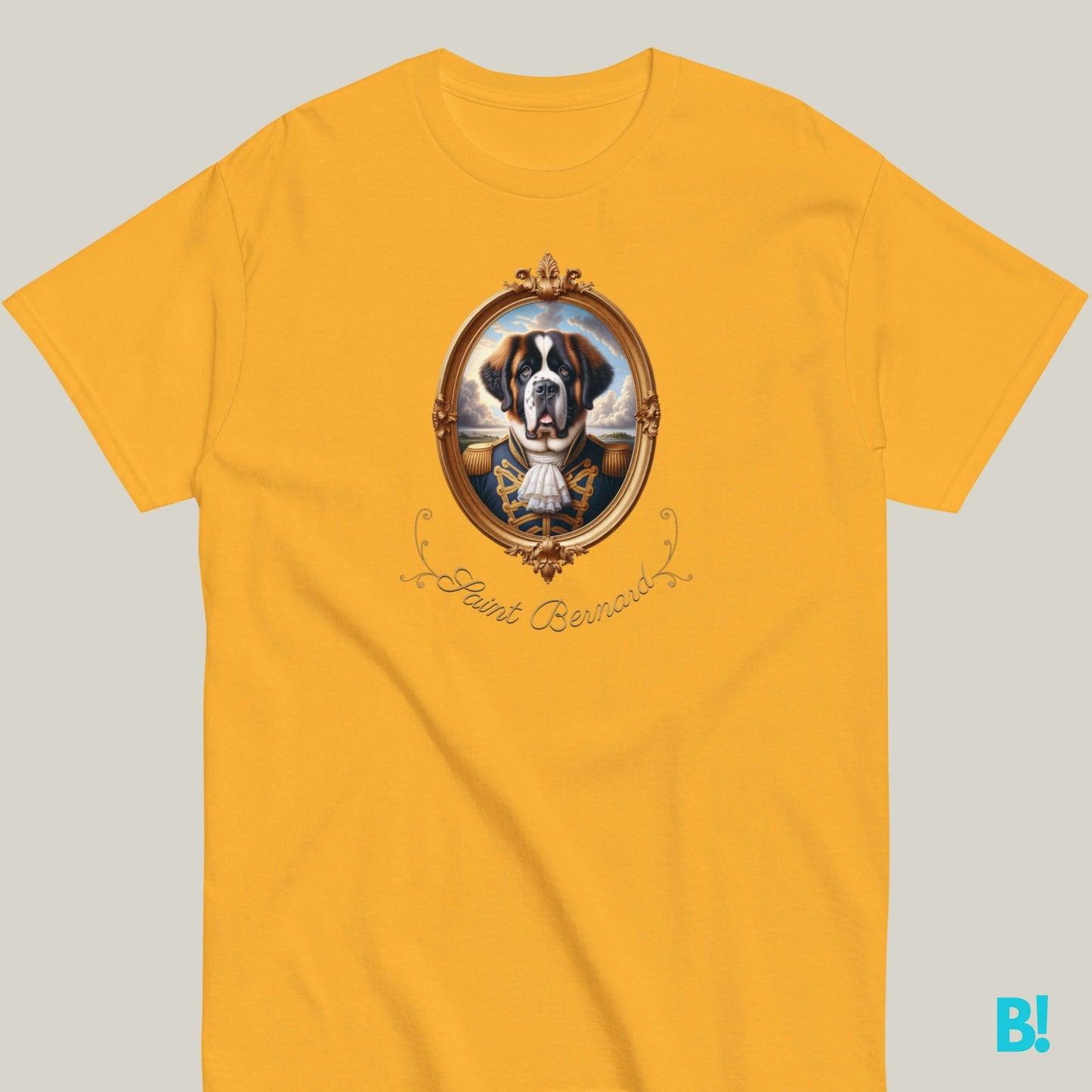 Saint Bernard Napoleon Dog T-shirt – 100% Cotton Celebrate your Saint Bernard with this Napoleon dog portrait T-shirt. Soft, cozy cotton in 7 colors. A must for dog lovers! €29.50 B!NKY Comfywear