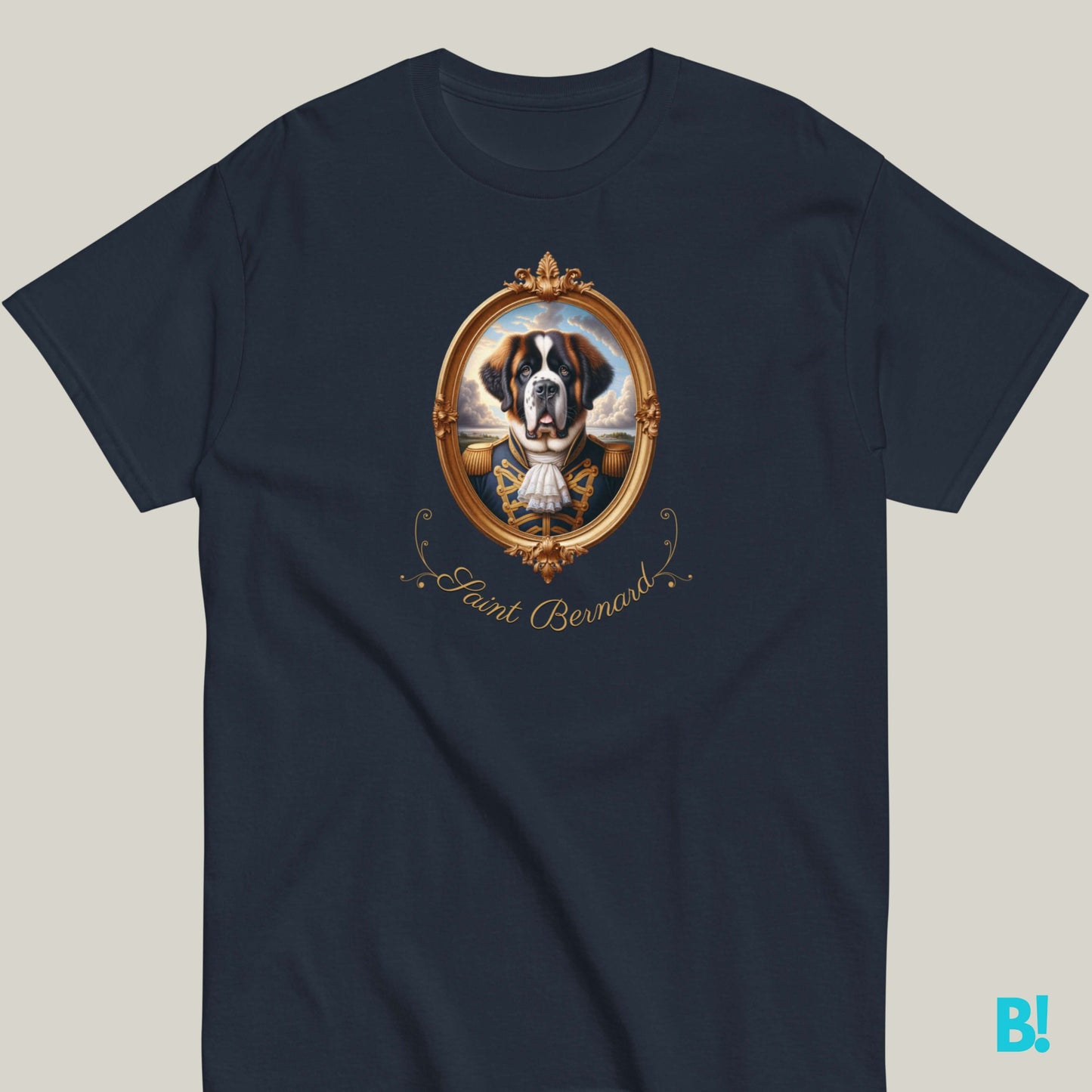 Saint Bernard Napoleon Dog T-shirt – 100% Cotton Celebrate your Saint Bernard with this Napoleon dog portrait T-shirt. Soft, cozy cotton in 7 colors. A must for dog lovers! €29.50 B!NKY Comfywear