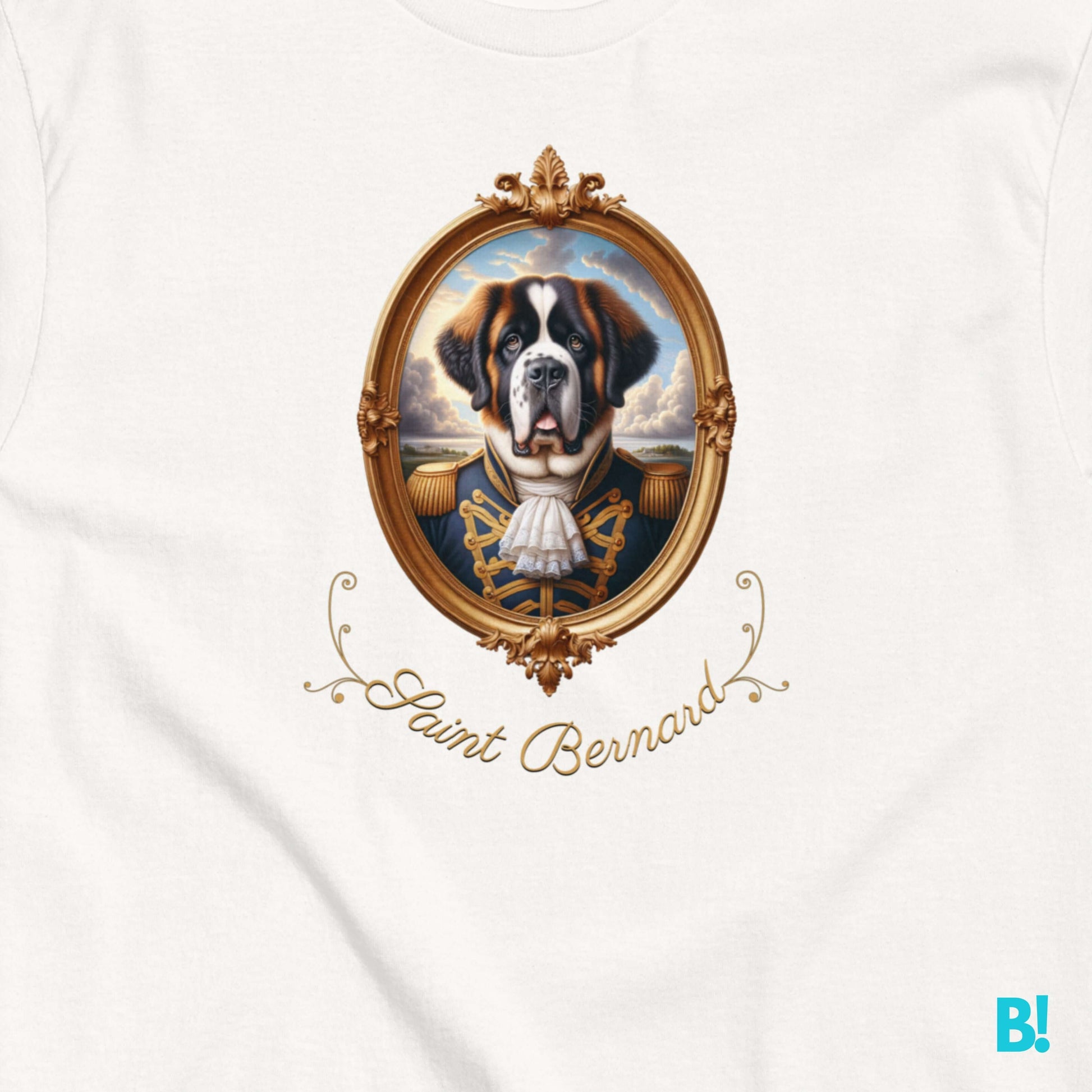 Saint Bernard Napoleon Dog T-shirt – 100% Cotton Celebrate your Saint Bernard with this Napoleon dog portrait T-shirt. Soft, cozy cotton in 7 colors. A must for dog lovers! €29.50 B!NKY Comfywear