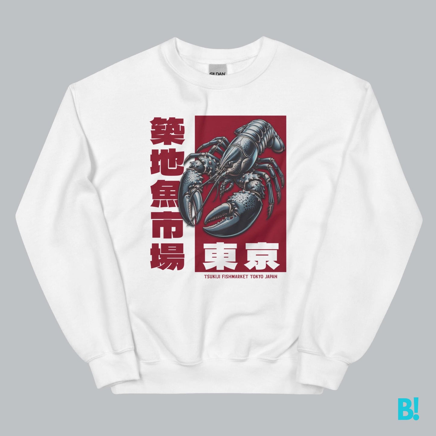 TSUKIJI FISHMARKET SWEATER Make a statement with the Tsukiji Fishmarket Sweater. This bold design brings a edgy Japanese style to your wardrobe. Crafted from a 50/50 blend of pre-shrunk cotton and polyester for a soft, perfect fit.