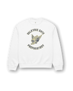 VALKYRIE GATE HEAVY SWEATER featuring vintage winged helmet emblem, ideal for Retro Ski & Streetwear.