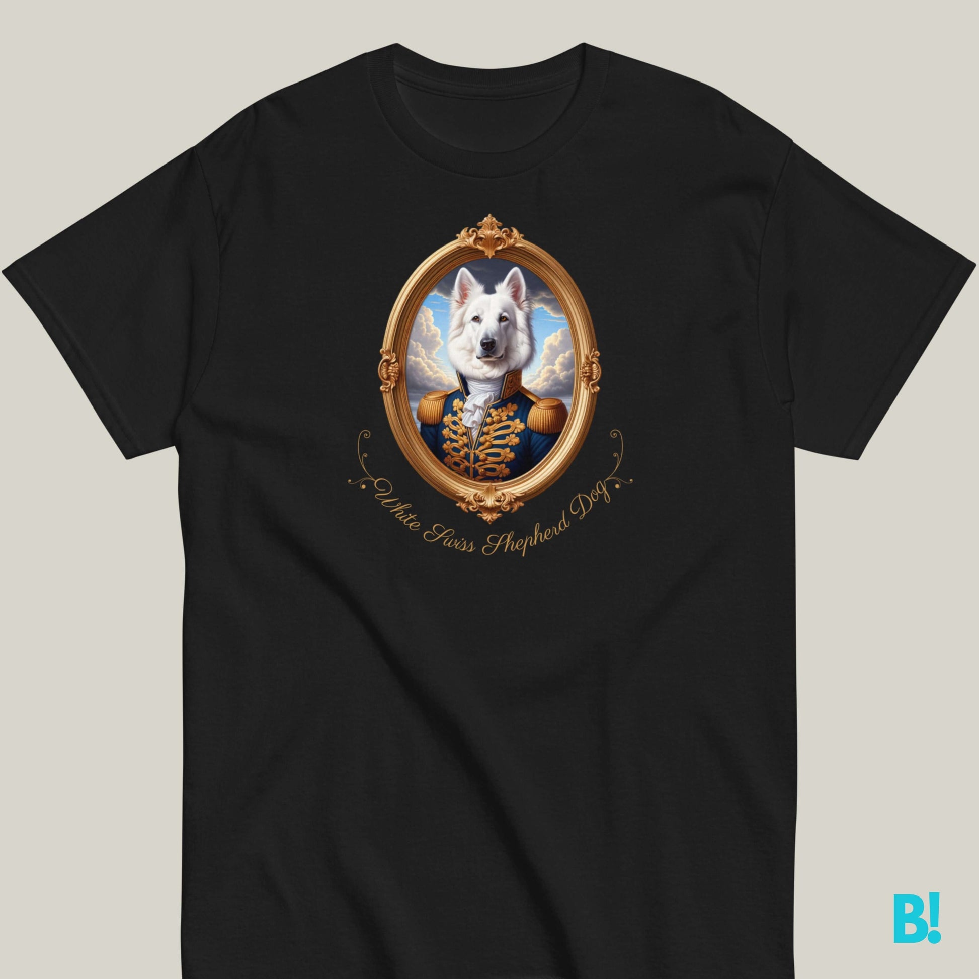 White Swiss Shepherd Dog Portrait T-shirt – Cotton Comfort Love your White Swiss Shepherd? This T-shirt with a Napoleon portrait is perfect! 100% cotton, 7 color options. Get yours today! €29.50 B!NKY Comfywear