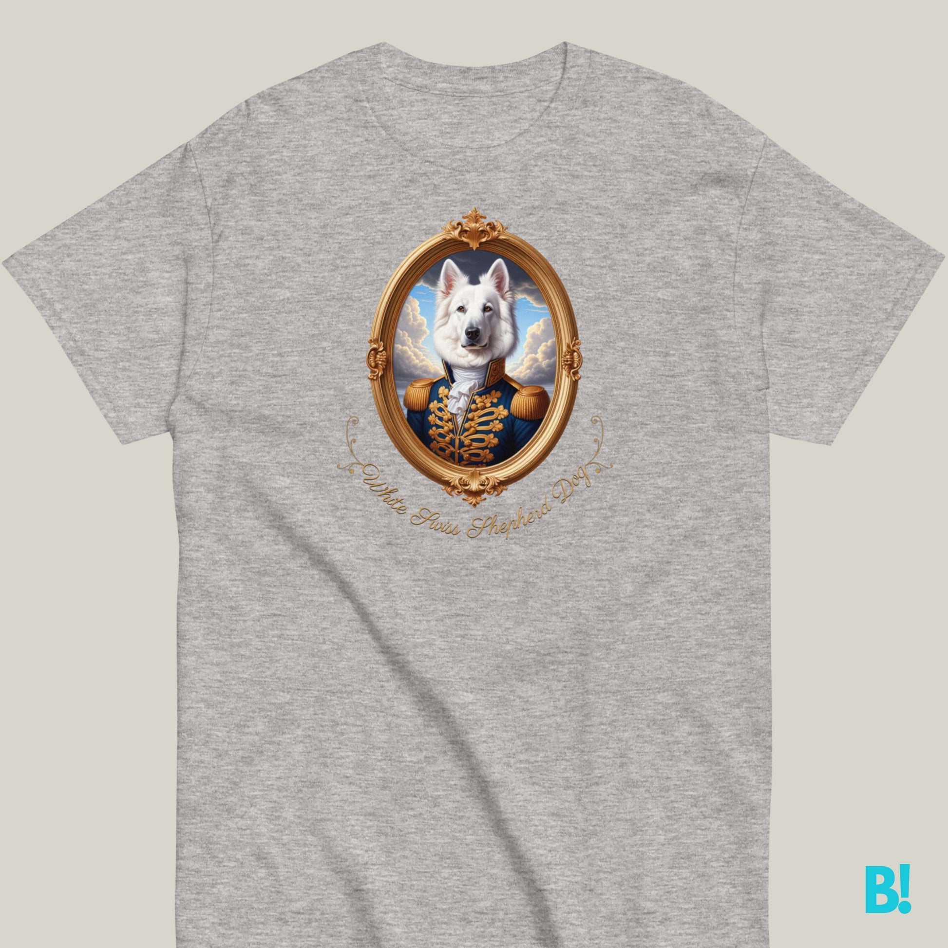 White Swiss Shepherd Dog Portrait T-shirt – Cotton Comfort Love your White Swiss Shepherd? This T-shirt with a Napoleon portrait is perfect! 100% cotton, 7 color options. Get yours today! €29.50 B!NKY Comfywear