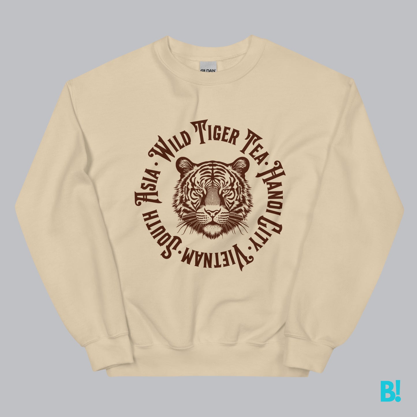 Wild Tiger Tea Hanoi Vietnam Sweater Experience the cozy feel of our Classic Wild Tiger Tea Sweater by BinkyComfywear. Made from a 50/50 blend of Cotton and Polyester for a perfect fit. Order now! €39.00 B!NKY Comfywear