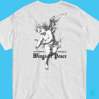 Wings of Peace T-Shirt, Embrace Love & Unity Discover the Wings of Peace T-Shirt, a soft 100% cotton unisex tee featuring a timeless design by DEPUIS 1970. Available in 5 colors and sizes up to XXXL. €34.50 B!NKY Comfywear