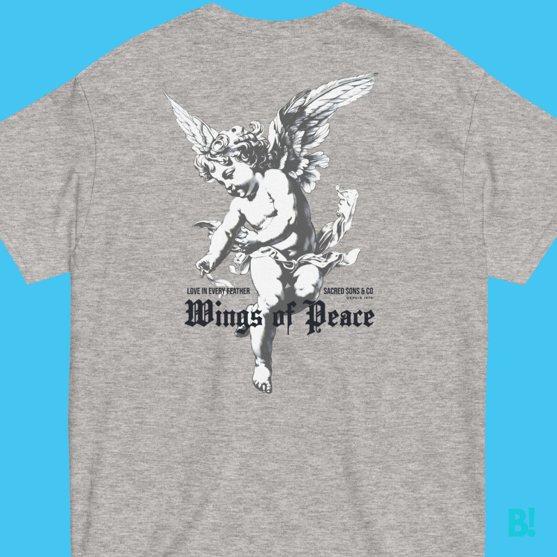 Wings of Peace T-Shirt, Embrace Love & Unity Discover the Wings of Peace T-Shirt, a soft 100% cotton unisex tee featuring a timeless design by DEPUIS 1970. Available in 5 colors and sizes up to XXXL. €34.50 B!NKY Comfywear