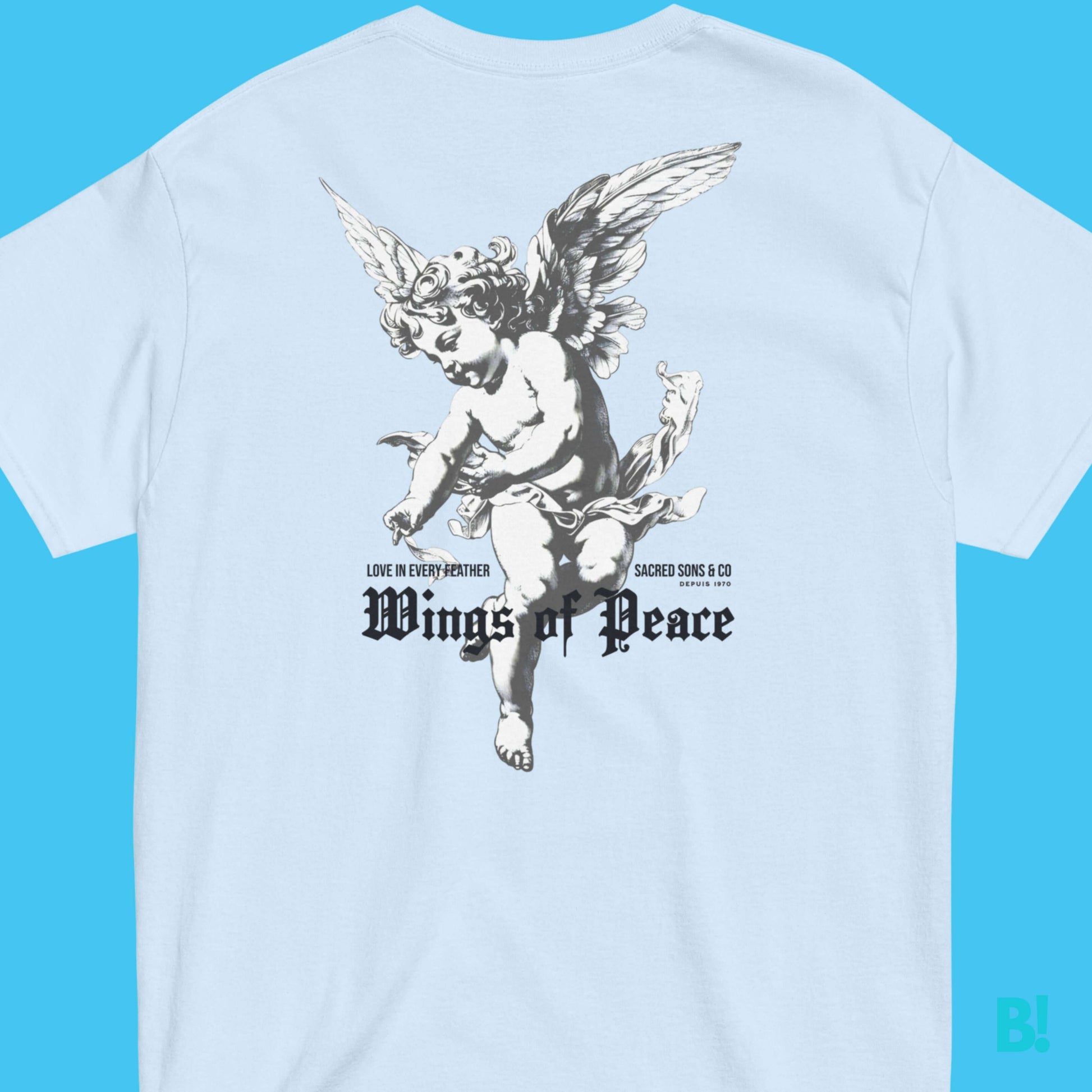 Wings of Peace T-Shirt, Embrace Love & Unity Discover the Wings of Peace T-Shirt, a soft 100% cotton unisex tee featuring a timeless design by DEPUIS 1970. Available in 5 colors and sizes up to XXXL. €34.50 B!NKY Comfywear