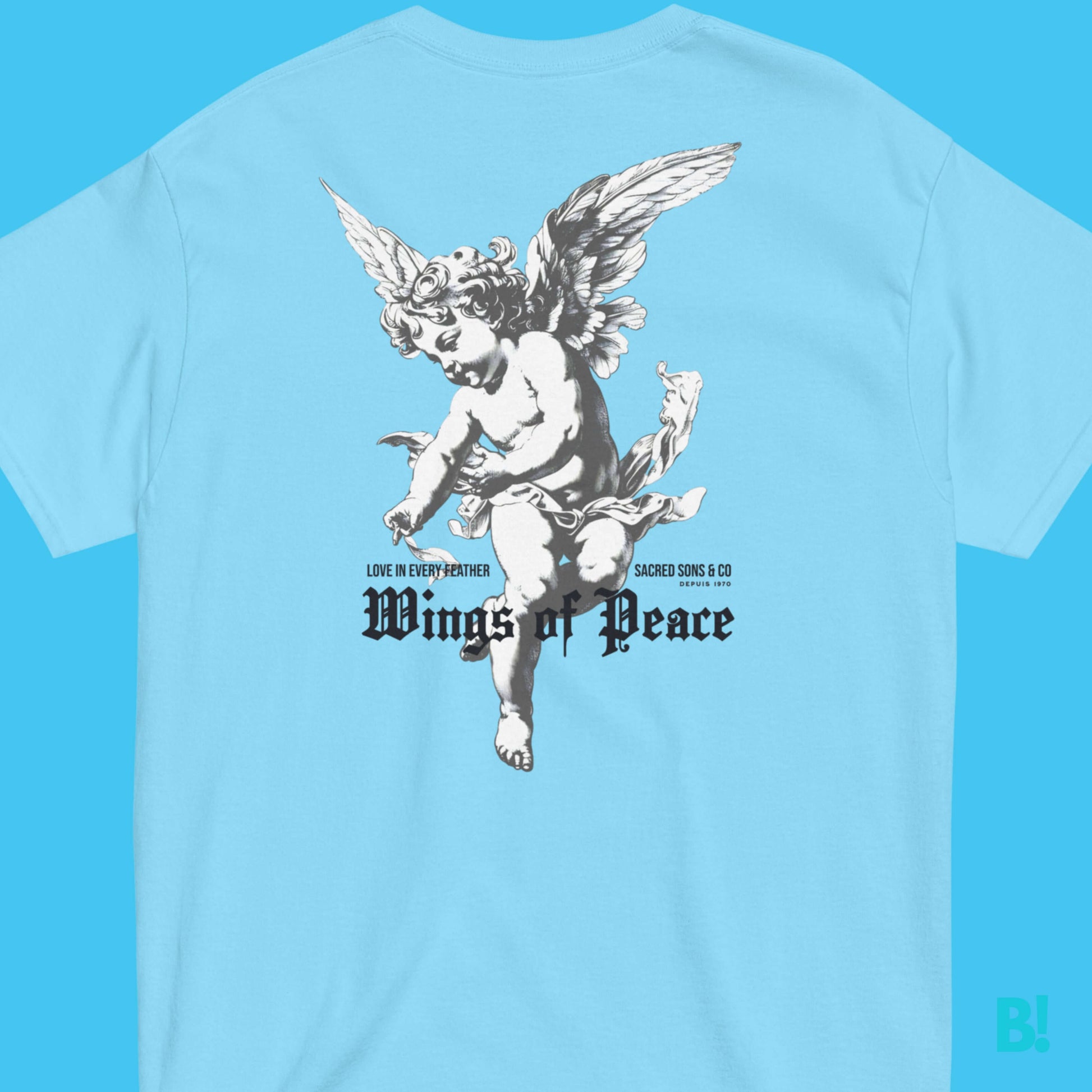 Wings of Peace T-Shirt, Embrace Love & Unity Discover the Wings of Peace T-Shirt, a soft 100% cotton unisex tee featuring a timeless design by DEPUIS 1970. Available in 5 colors and sizes up to XXXL. €34.50 B!NKY Comfywear