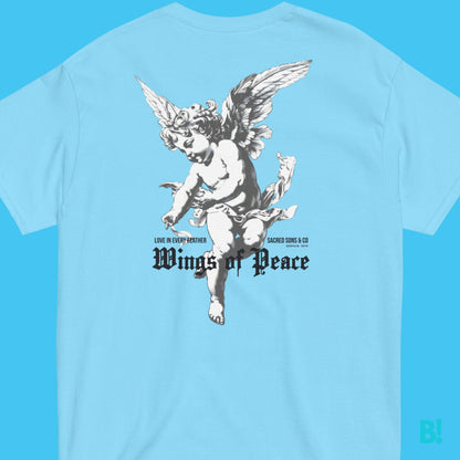 Wings of Peace T-Shirt, Embrace Love & Unity Discover the Wings of Peace T-Shirt, a soft 100% cotton unisex tee featuring a timeless design by DEPUIS 1970. Available in 5 colors and sizes up to XXXL. €34.50 B!NKY Comfywear