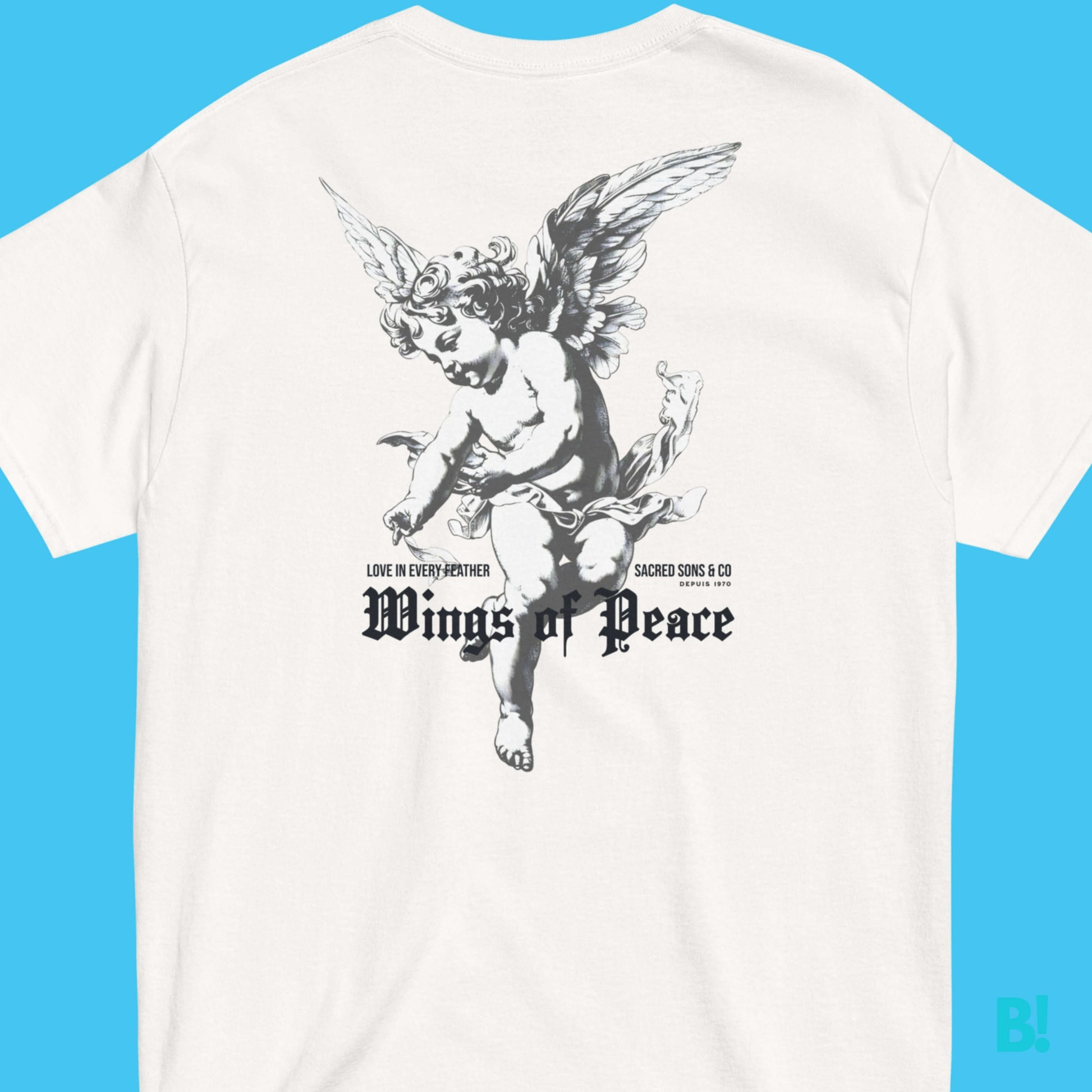 Wings of Peace T-Shirt, Embrace Love & Unity Discover the Wings of Peace T-Shirt, a soft 100% cotton unisex tee featuring a timeless design by DEPUIS 1970. Available in 5 colors and sizes up to XXXL. €34.50 B!NKY Comfywear