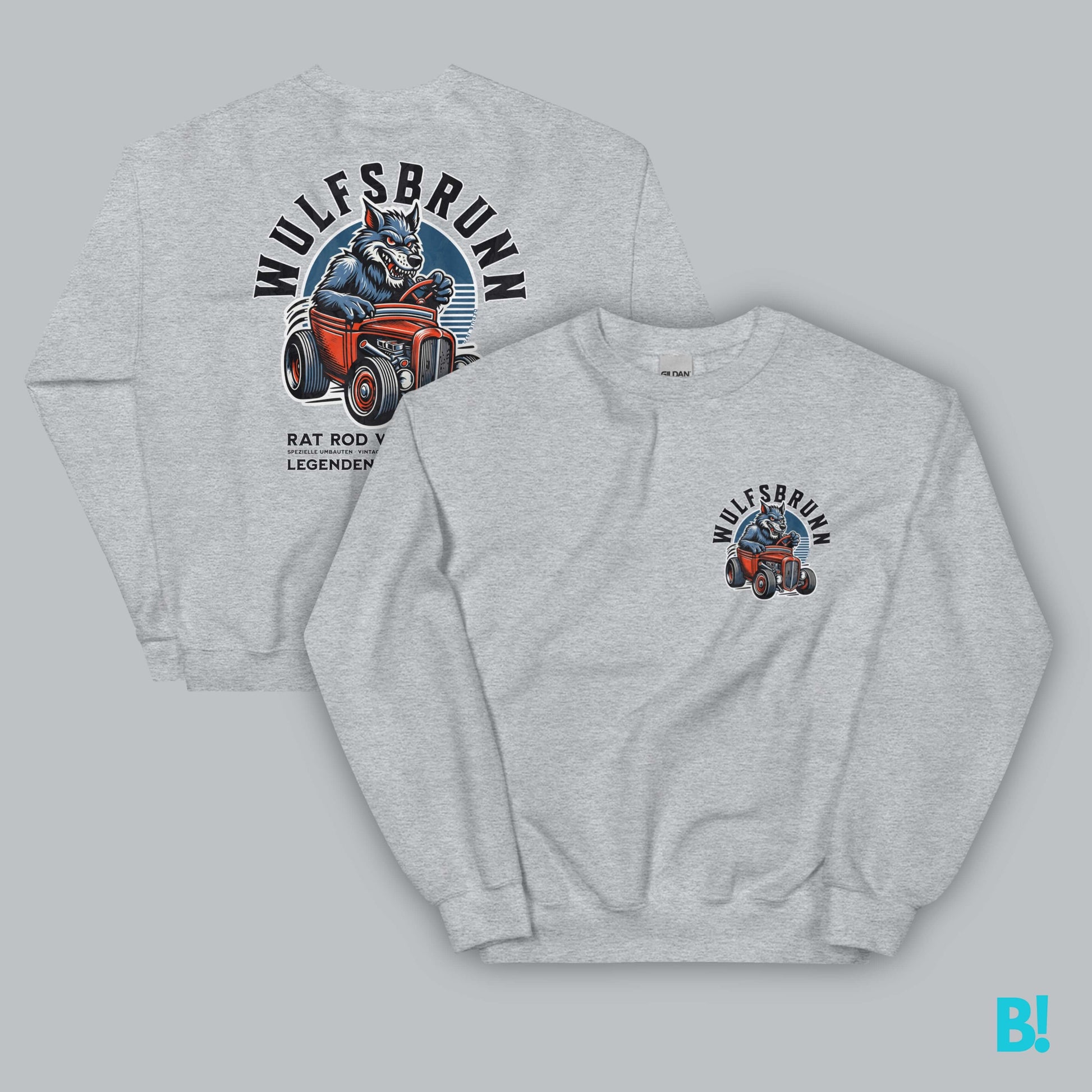 WULFSBRUNN - Classic Custom Rat Rods Sweater Discover the Wulfsbrunn Sweater by DEPUIS 1970. Made from a 50/50 blend of Cotton and Polyester. Soft feel, perfect fit. Size guides available. €49.00 B!NKY Comfywear