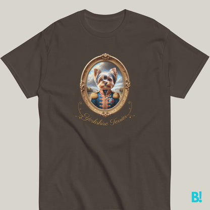 Yorkshire Terrier Napoleon Portrait T-shirt 100% Cotton Stylish Napoleon portrait of the Yorkshire Terrier. 100% cotton, 7 colors to choose from. Perfect gift for any Yorkie fan! €29.50 B!NKY Comfywear